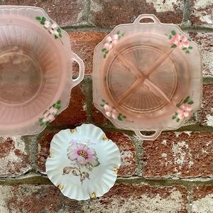 Beautiful Vintage Pink Serving Dishes